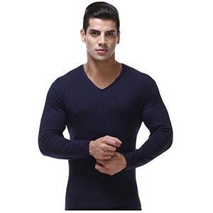 Jueshanzj heren katoen lange mouwen thermische onderhemden T-shirt