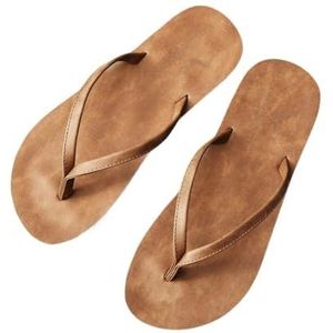 Doucheschoenen, Unisex zomerslippers - Lichtgewicht strandsandalen for mannen en vrouwen(Camel,45 EU)