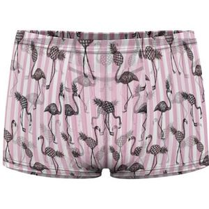 Flamingo En Ananas Gestreepte Roze Heren Boxer Slips Sexy Shorts Mesh Boxers Ondergoed Ademend Onderbroek Thong