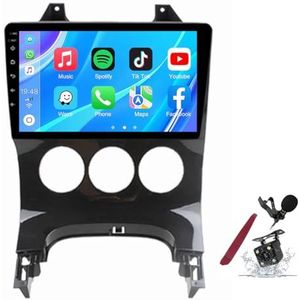 Android 14 Autoradio Sat Navi voor P-eugeot 3008(2009-2015) 9 Inch Touchscreen Multimedia Speler met Draadloze Carplay GPS Navigatie FM RDS Bluetooth 5G-WiFi SWC DSP,M100s