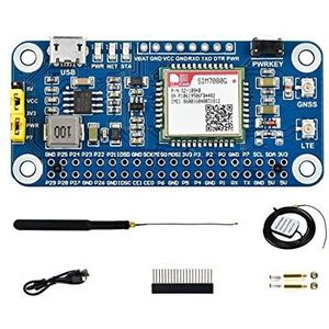 Waveshare NB-IoT/Cat-M(eMTC)/GNSS Telecommunication HAT for Raspberry Pi Based on SIM7080G Globally Applicable for Intelligent Instruments Asset Tracking Remote Monitoring E-health