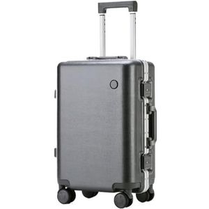 Koffer Bagage Met Harde Schaal En Aluminium Frame, Universele Wielkoffer Zonder Rits Van Polycarbonaat Bagage (Color : F, Size : 20"")