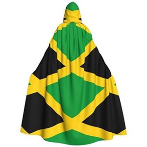 Bxzpzplj Jamaica Vlag Print Hooded Mantel Lange Voor Carnaval Cosplay Kostuums, Carnaval Fancy Dress Cosplay, 185cm
