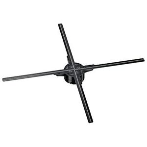 3D Hologram Fan, Hologram Fan Projector, Naked Eye 3D Holografische Projectie LED Lamp Opgeschort Luchtfoto Imaging Muur Opknoping Reclame Machine Stereo Ventilator Splicing Screen 65cm voor Winkel/Ba