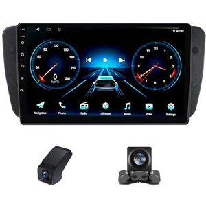 Autoradio,geldt voor SEAT Ibiza 6J 4 2008-2015 2 Din met Carplay Android Auto9 inch HD touchscreen,stereo auto Bluetooth 5.0 FM-radio/AM RDS DSP stuurbediening achteruitrijcamera(NF-1)