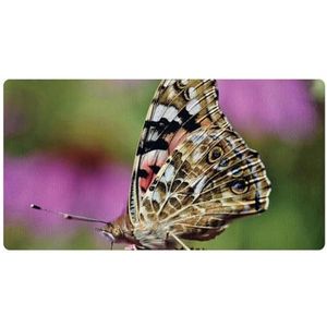 VAPOKF Natuur vlinder keukenmat, antislip wasbaar vloertapijt, absorberende keukenmatten loper tapijten voor keuken, hal, wasruimte