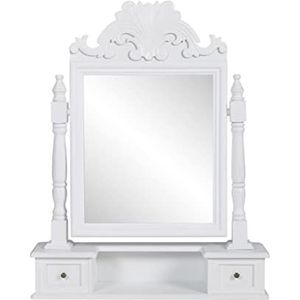 CBLDF Make-uptafel met rechthoekige Swing Mirror MDF