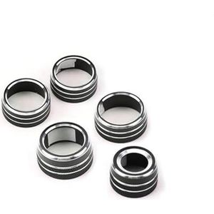 Airconditioning schakelaars Voor Camry 2018 Airconditioning Volume Radio Knop Deksel Ring(Zwart)