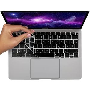 MyGadget - QWERTZ Toetsenbordbeschermer - Silicone - Zwart - Voor Apple MacBook Air 13"