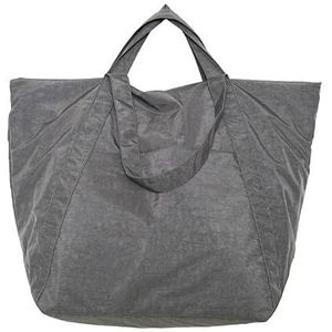 Norsenvia Extra grote tote bag met ritssluiting en binnenzak, strandtas, opvouwbare reistas, shopper, opbergtas, werktas, schoudertas, grijs