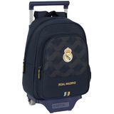 Safta Real Madrid 2. Team 23/24 kinderrugzak met trolley 705, ideaal voor kinderen van verschillende leeftijden, comfortabel en veelzijdig, kwaliteit en weerstand, 27 x 10 x 33 cm, marineblauw,