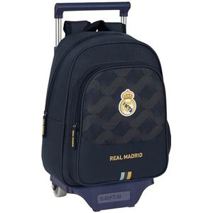 Safta Real Madrid 2. Team 23/24 kinderrugzak met trolley 705, ideaal voor kinderen van verschillende leeftijden, comfortabel en veelzijdig, kwaliteit en weerstand, 27 x 10 x 33 cm, marineblauw,