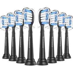 Trustnice vervangende opzetborstels compatibel met Philips Sonicare tandenborstel, opzetborstels geschikt voor Sonicare Opzetborstels, 8 stuks Zwart