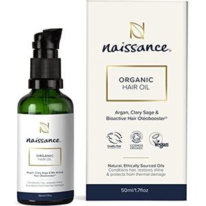 Naissance BIO Haarolie 50ml - Voedend Haarserum met Argan Olie voor Haargroei - Natuurlijke Glansherstellende Behandeling voor Droog, Beschadigd Kroeshaar - Haae Olie Zonder Siliconen & Parabenen