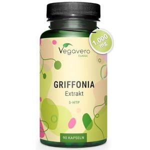 Vegavero 5-HTP 200 mg capsules | Griffonia Simplicifolia zaadextract | Uit Afrika | Veganistisch | Getest in laboratorium | Zonder toevoegingen | Duitse productie door