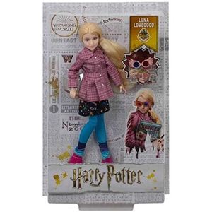 ​Harry Potter Loena Leeflang Pop (~25 cm) gekleed in een tweed jasje, rok en kousen, met Kibbelaar en Kakelbontbril, cadeau voor kinderen vanaf 6 jaar, GNR32