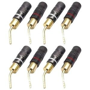 2 MM Pin Vorm Banaan Plug Connectors met Schroef Lock Voor Audio Speaker Kabel Versterker Speaker Plug Terminal