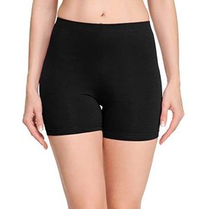 Merry Style Dames Shorts Fietsbroek Onderbroek Hotpants van Katoen MS10-392 (Zwart, M)