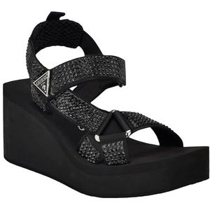 GUESS Dawsin sandaal voor dames, Zwart 001, 9 UK