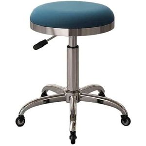 JAVPTAV Zadelstoel, zadelkruk, stoel, rolstoel, werkstoel, 360 ° draaibare rolstoel, 5 wielen, salon, kantoor, verstelbaar, voor salon, spa, schoonheidsmassage, tandheelkundige kliniek, thuiskantoor