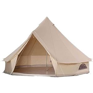 Tenten 3m / 4m Yurt-tent met fornuisgat Camping Familietent Katoenen canvas Bell Truck Tent ruimte Piramidetent for buitenfeest Jagen Picknick (Color : Khaki, Size : 300X300X200CM)