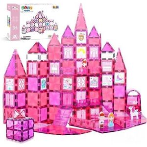 Magnetische Bouwstenen Montessori Speelgoed - Magnetische Tegels Kinderen (Prinses)
