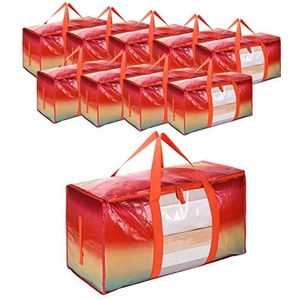 1 Pack 1 Pack 96L Extra Grote Duffle Bag Lichtgewicht met Upgrade Rits en Zichtbaar Venster, Reisplunjezak Opvouwbaar voor Mannen Vrouwen, Nylon Bagagetas, Duurzaam & Waterbestendig, Meerkleurig, 10pcs