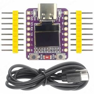Iyalezirk ESP32-C3 OLED-Ontwikkelbord Keramische Antenne Mini-Ontwikkelbord Wifi Bluetooth 0,42-Inch Scherm met Kabel