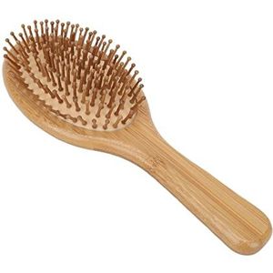 Bamboe Paddle Haarborstel, Houten Haarborstel met Ronde Varkenshaar Ontwarrende Hoofdhuid Massage Haarborstel voor Vrouwen, Mannen voor Rechte Krullend Golvend Droog Nat Dik/609