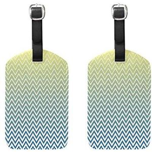 Bagage Labels,Abstracte Zigzag Chevron Design Bagage Bag Tags Travel Tags Koffer Accessoires 2 Stuks Set
