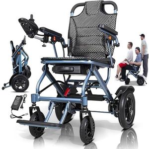 ZQHQKJ - Ultralichte Elektrische Rolstoel - Opvouwbaar - 500 W Motor - 14,9 kg - 150 kg Draagkracht