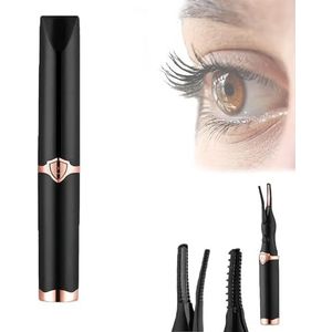 Nuvaia Lash Curler, Tinkerblush Heated Eyelash Curler, Nuvaia Eyelash Curler, Electric Heated Eyelash Curler, Lash Lift Pro + Magic Mascara, Rechargeable Heated Eyelash Curler (1 Pcs Black)