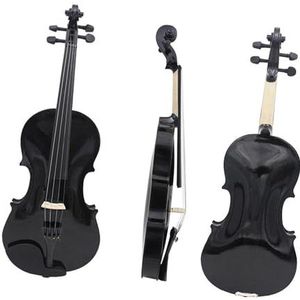 violino professionale Viool 4/4 Populariseer Fiddle Maple Panel Voor Beginners Zwarte Viool Muzieklesstudie (Color : Bk Violin)