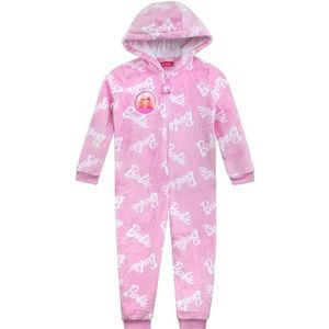 Barbie Onesie voor meisjes | Meisjes rompertjes | Roze fleece pyjama voor kinderen | Officiële Barbies-merchandise | 110