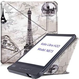 Kobo Libra H2O 7"" e-Reader Cover, Ultra Slim Lichtgewicht Folio Stand Lederen Case, Auto Sleep/Wake, 2019 Release (FGTT)