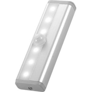 SHXSYN 1 stuks Led Menselijk Lichaam Sensor Licht Batterij Nachtlampje Smart Kast Licht Gangpad Kast Gang Gebruik 1,8 W (Kleur: Batterij 6 Lamp Kralen Wit Licht)