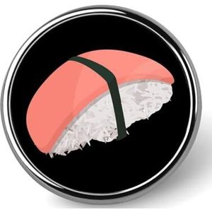 Sushi Icon Cartoon Stijl Ronde Broche Pin voor Mannen Vrouwen Aangepaste Badge Knop Kraag Pin voor Jassen Shirts Rugzakken