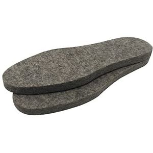 BOTTIES vilten inlegzolen, verschillende maten, 1 cm dik, grijs, schoenmaat 34-35, schoenmaat 34-35