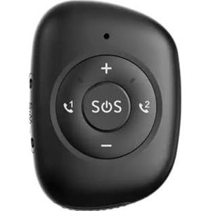 4G draadloze draagbare mini persoonlijke GPS-tracker hanger waterdicht anti-verlies for ouderen SOS-hulp(Black)