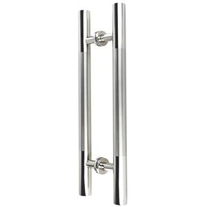 ZDXHIJNW Gate Hardware Push-Pull RVS Ronde Buis Handvat is geschikt voor Office Glazen Deur, Thuis Houten Deur, Schuifdeur - 6 Maten (Maat: 80x50cm)