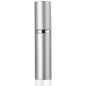 SUBORAWOS Navulbare parfumverstuiver, mini-parfumverstuiver voor onderweg, lege spuitfles voor parfum, handtas, parfumflessen voor op reis, 5 ml (zilver)