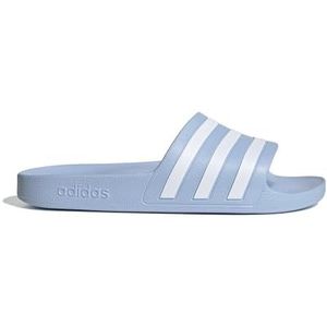 adidas Unisex Adilette Aqua Slide Sandal, Blue/White/Blue, 12 US Men