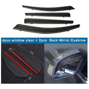 Windgeleider Autoruitvizier voor BMW 1-serie 116i 118i F20 HB 2012-2018 Weathershield Zon Regen Sneeuw Winddeflector Winddeflectoren(6pcs)