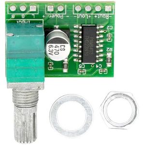 DollaTek Super klein 3 W + 3 W DC 5 V audioversterker met PAM8403 stereo versterker en potentiometer voor DIY draagbare luidspreker hoofdtelefoon