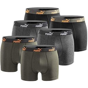 Puma, Boxershorts voor heren, Limited Statement Edition, verpakking van 6 stuks, Oranje., XL