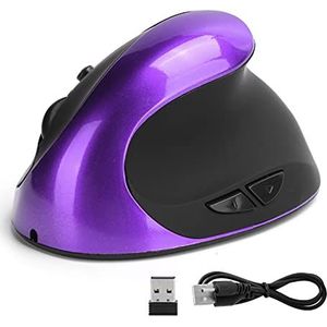 Draadloze Optische Verticale Muis, 3e Generatie Ergonomische Draadloze Verticale Muis Gaming Muizen Computermuizen(Purper)