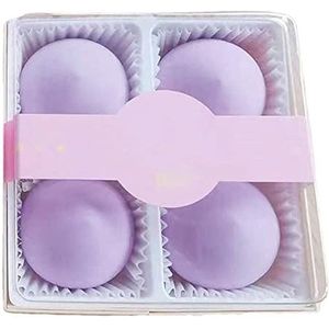 HANRUO 4-delige Blender Set Nat En Droog Make-up Puff Menggereedschap, Geschikt voor Vloeibare Stichting (Kleur: 4 STKS Paars Met Doos)