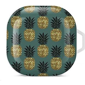 Ananas Oordopjes Hoesje Compatibel met Samsung Hard Shell Beschermhoes Wit-Stijl