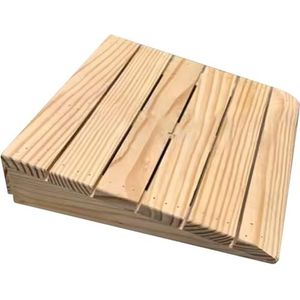 PP-Vic Anti-Slip Rolstoeldrempelhelling, Deuropening Houten Staprisie, Thuis Draagbare Toegangshelling, Houten Ingangshelling, Antislipoppervlak,25.8×30×7cm