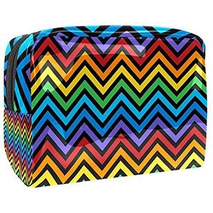 Waterdichte cosmetische tassen, abstracte golf blauwe print reizen cosmetische tassen, multifunctionele draagbare make-up tassen, reizen cosmetische tas organizer voor vrouwen